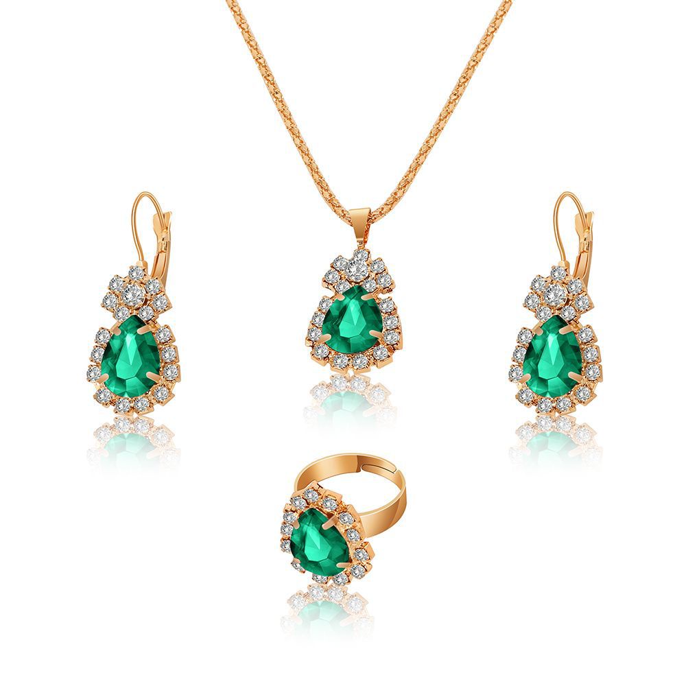 Bộ trang sức thời trang nữ bông tai, nhẫn, dây chuyền cá tính