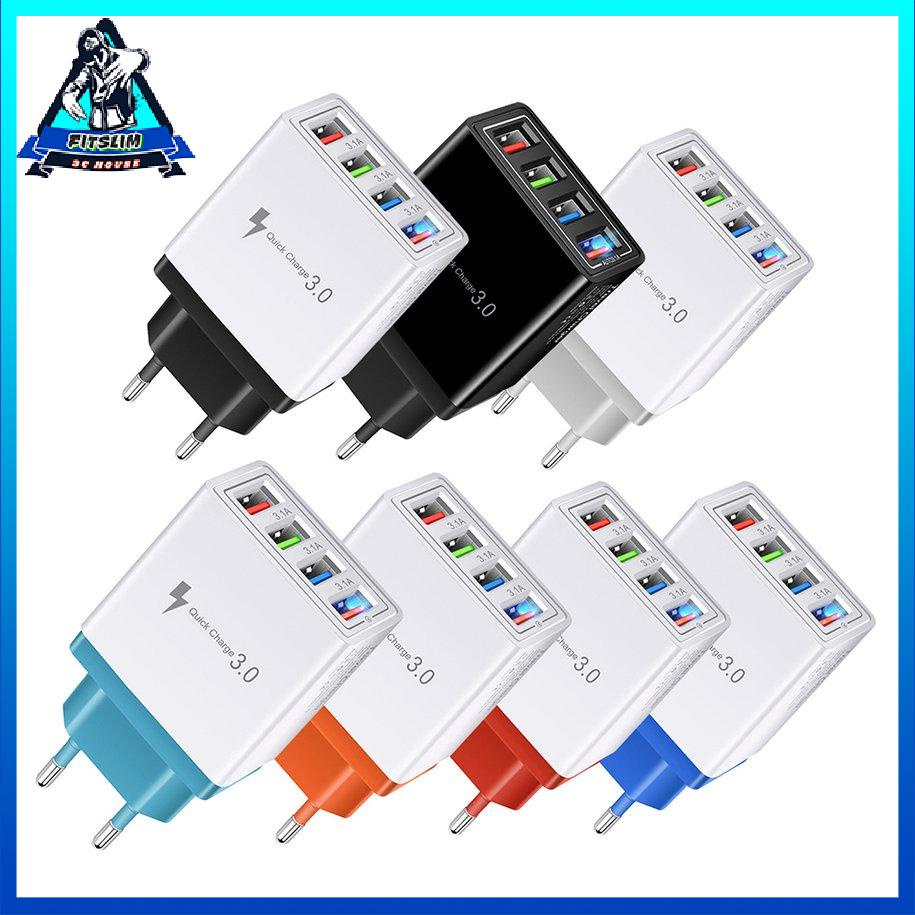 4 cổng USB Bộ sạc đầy màu sắc Sạc du lịch Đầu sạc điện thoại Bộ sạc điện thoại [8/8]