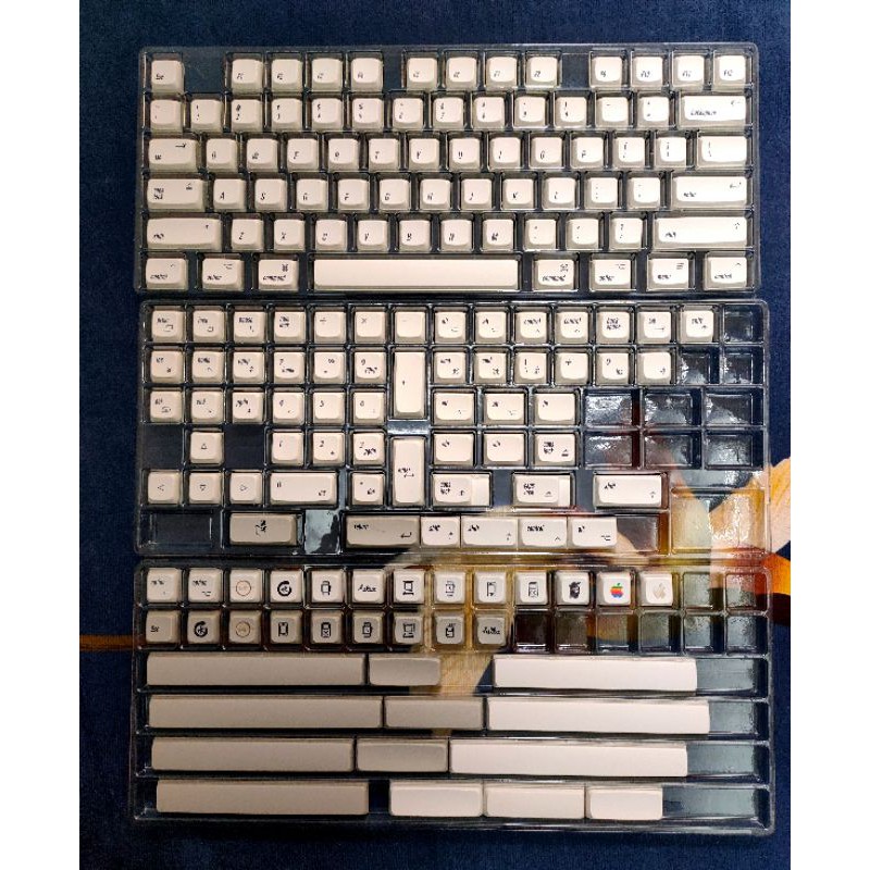 Bộ keycap XM Apple thick PBT dyesub 166 nút cho bàn phím cơ