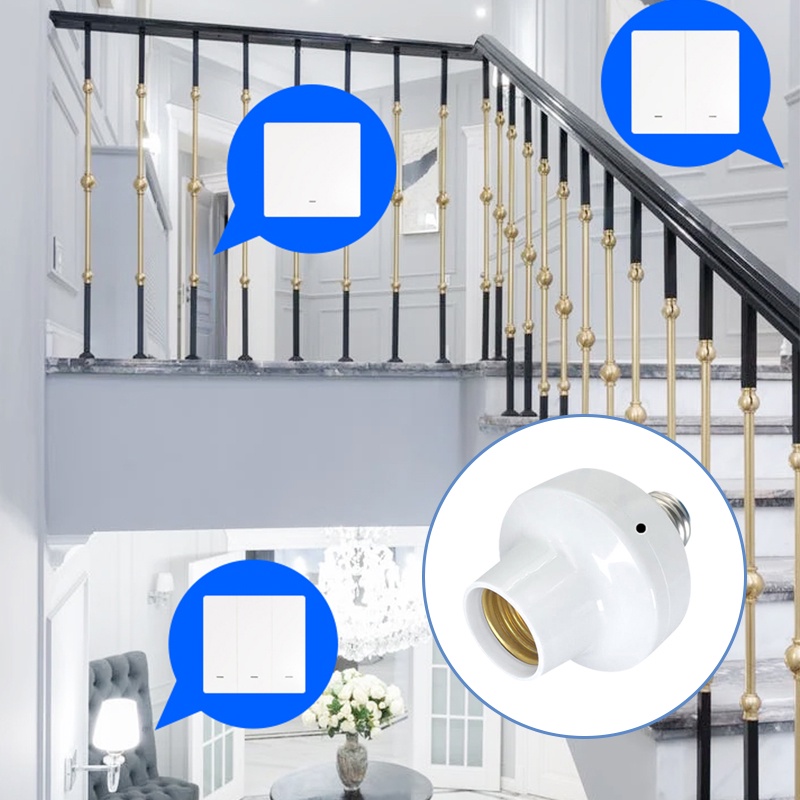 Aubess Ewelink Wifi Thông Minh Bóng Đèn Adapter Đui Đèn Căn Cứ E27 E26 90-250V Không Dây Điều Khiển Bằng Giọng Nói Với alexa Google Home