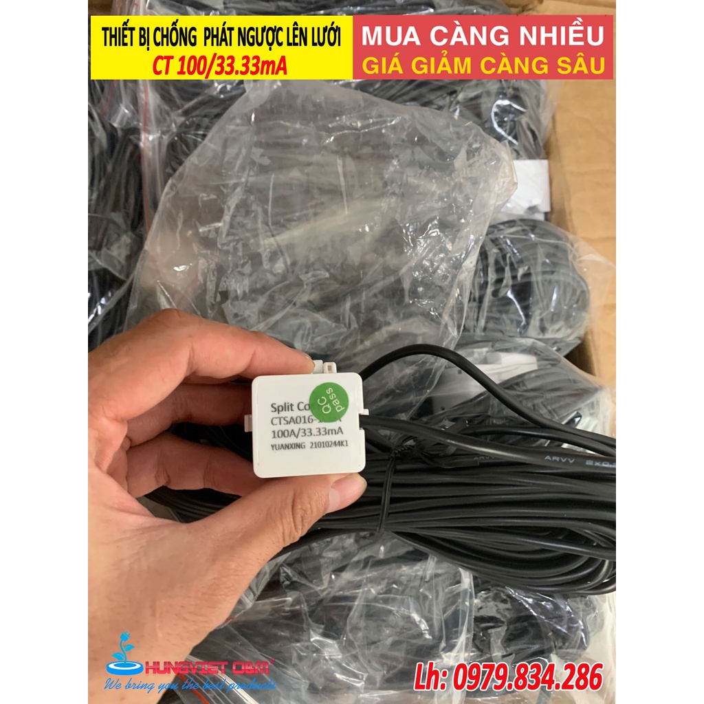 Zero Export 1 pha - Thiết Bị Chống Phát Ngược Lên Lưới 1 Pha CT 100/33.33mA dành cho với Inverter Solis 3kW - 5kW - 8kW