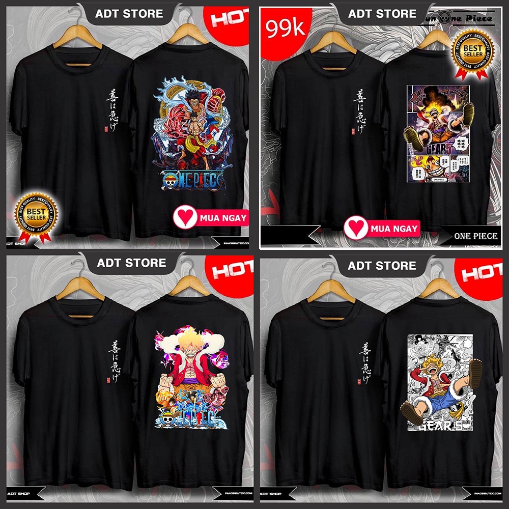 Top 6 Mẫu Áo thun One Piece Luffy Gear 5 Đảo Hải Tặc 3D cực chất giá siêu rẻ