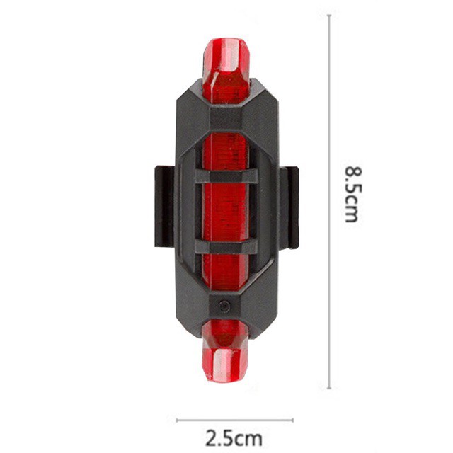 Đèn led nháy cảnh báo 3 chế độ gắn sau xe đạp. Sạc được