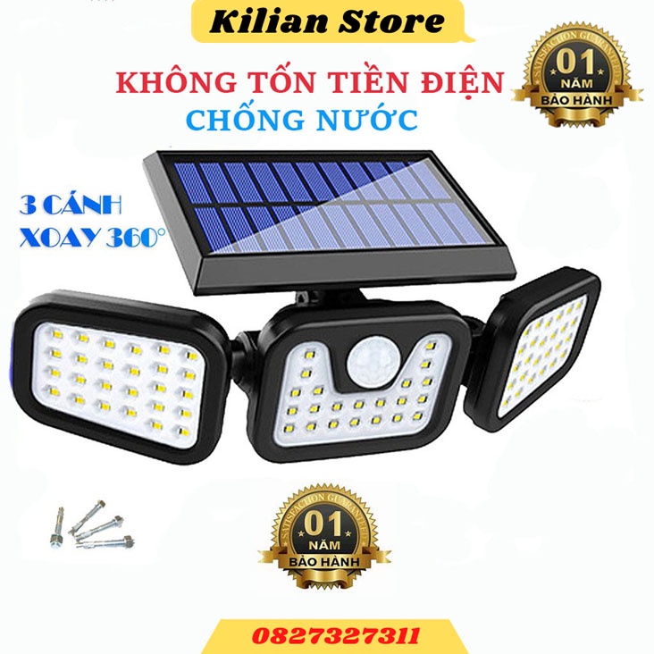 🍁FREESHIP🍁 Đèn năng lượng mặt trời 80w solar light , đèn năng lượng chống nước, bảo hành 1 năm