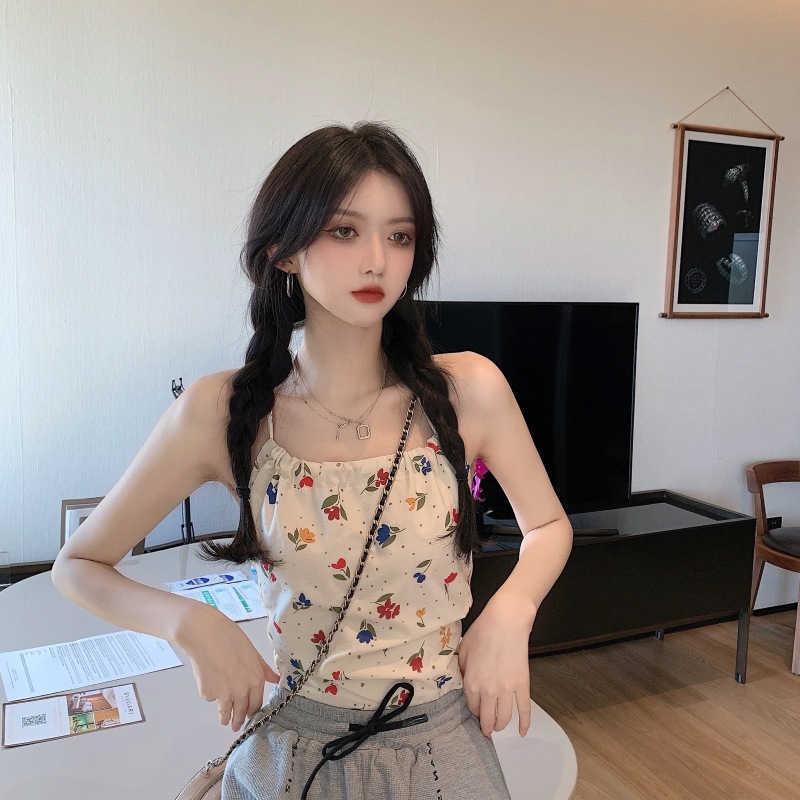 Áo Hai Dây Họa Tiết Hoa Quyến Rũ Cho Nữ | BigBuy360 - bigbuy360.vn