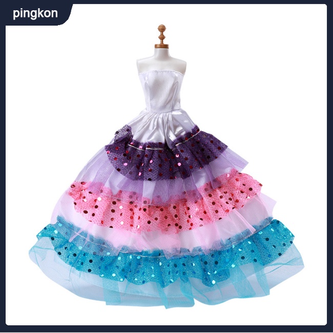 1 Set Đầm Công Chúa Thời Trang Cho Búp Bê Chiều Cao 30cm