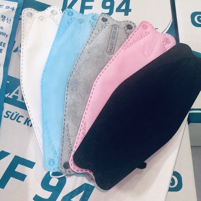 Thùng 300 cái khẩu trang Kf94 hàng cao cấp, 4 lớp, đủ 5 màu