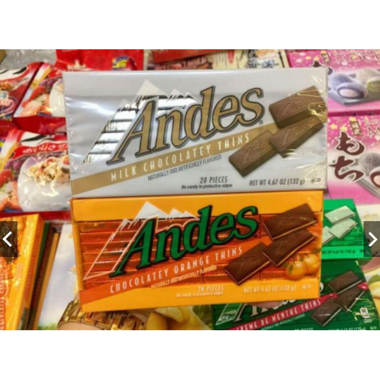 Chocolate Andes - Mỹ  Hộp : 132g ( 28 thanh)