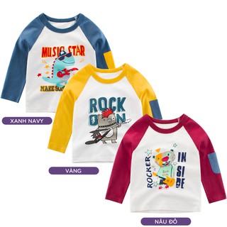 Áo thun bé trai dài tay EROKIDS in hình vui nhộn cho bé chất cotton hàng xuất Âu Mỹ