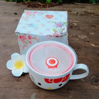 Tô Ăn Mì Bằng Sứ Có Nắp Hút Chân Không Tiện Dụng