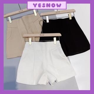 QUẦN SHORT nữ cạp cao chất tuyết mưa-đủ 3 màu trắng, đen, kem- đủ size S,M,L,XL