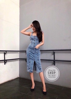 Đầm jean 2 dây body cực chất