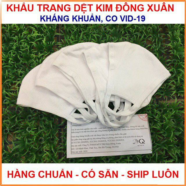 Khẩu trang vải đông xuân 2 lớp ( có màu đen )