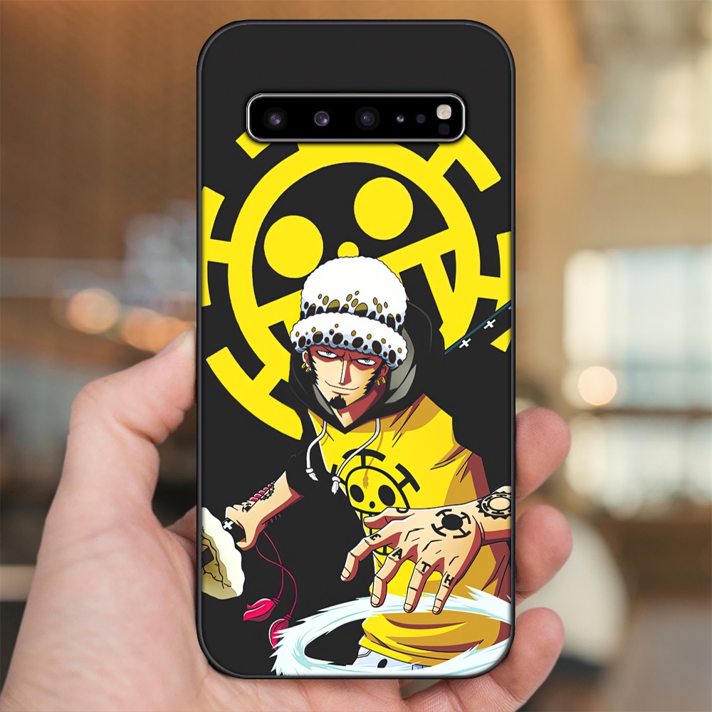 Ốp lưng Samsung S10, S10 5G, S10 Plus viền đen in hình Law One Piece
