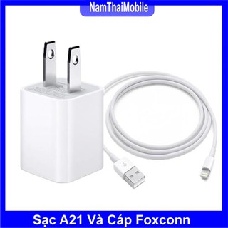 Bộ Củ Sạc A21 Và Cáp Foxconn Cao Cấp Cho Iphone 5/6/7/8/X