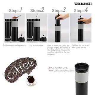 Bình pha trà cà phê 300ml cầm tay kiểu Pháp