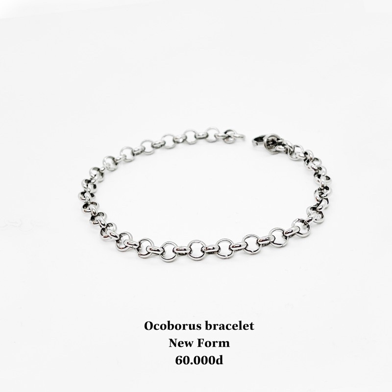 Lắc tay/Vòng taytitan mắt xích tròn nhỏ màu bạc