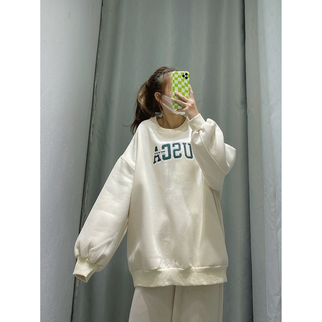 ÁO NỈ CỔ TRÒN CHỮ USCA | BigBuy360 - bigbuy360.vn