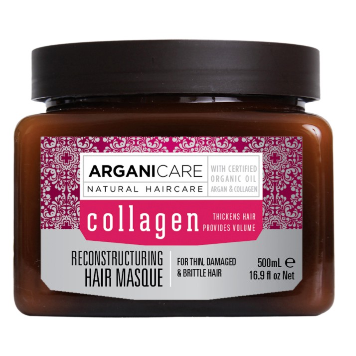 Hấp dầu (Kem ủ tóc) Arganicare Collagen Reconstructing Masque For Thin Damaged &amp; Brittle Hair 500ml