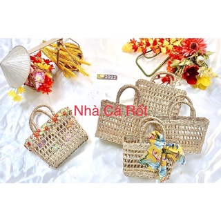 Túi cói mini phụ kiện cho bé