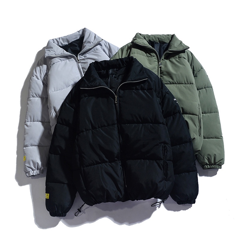 Áo Khoác Parka Cổ Đứng Chất Liệu Dày Giữ Ấm Màu Trơn Thời Trang Mùa Đông Cho Nam 556