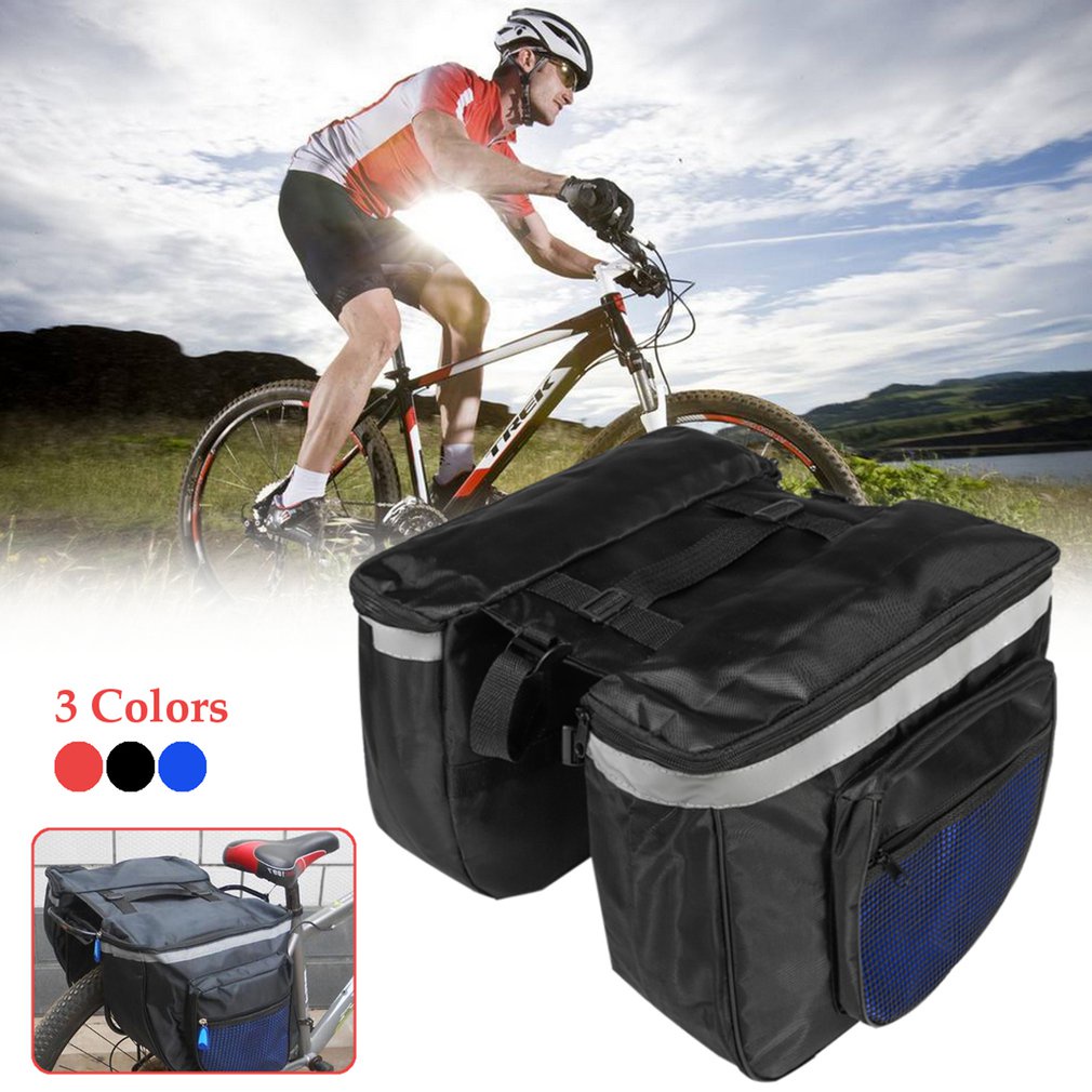 Túi Đựng Đồ Hai Ngăn Gắn Yên Sau Xe Đạp Họa Tiết Rằn Ri Cỡ Lớn Mới 25L