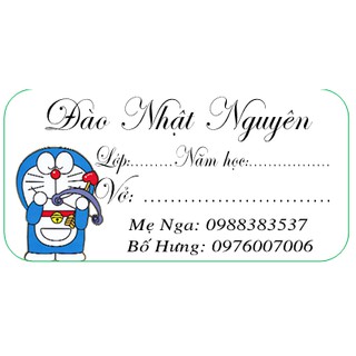 Combo Nhãn vở cho bé