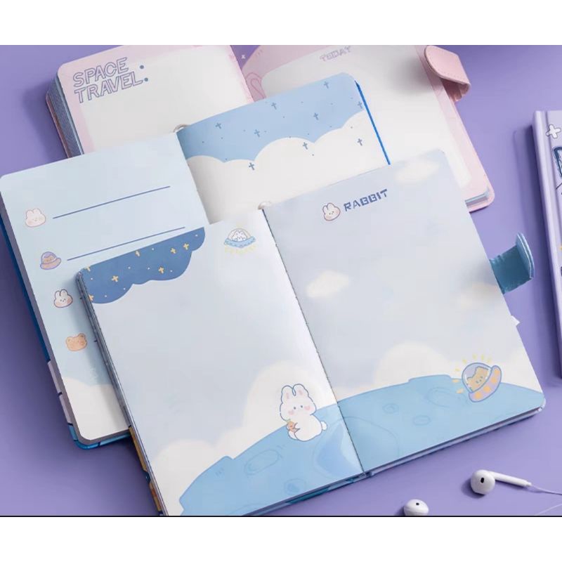 SỔ A5 CHỦ ĐỀ NHÀ DU HÀNH VŨ TRỤ NHÍ STAR TRAVEL BÌA CỨNG NAM CHÂM, GIẤY ĐẸP