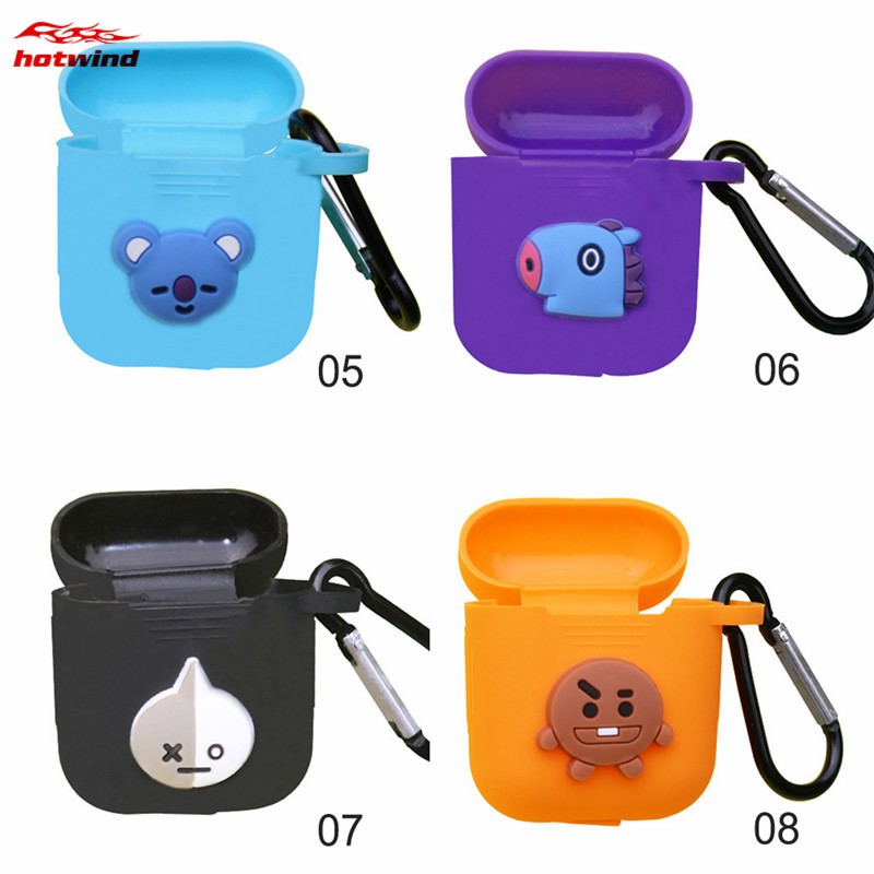 Vỏ bọc hộp sạc tai nghe AirPods hình biểu tượng hoạt hình BT21