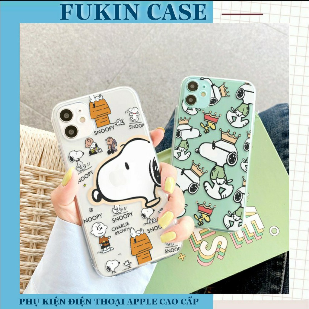 Ốp lưng iphone - ốp iphone King Snoopy viền trong 5/5s/6/6plus/6s/6splus/7/7plus/8/8plus/x/xs/11/12/pro/max/plus/promax
