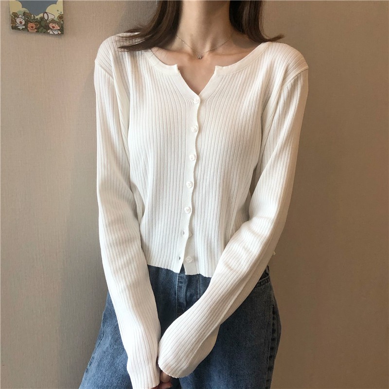 [FREESHIP] Áo cardigan len khuy vuông Ulzzang (hàng QC) - Ảnh thật