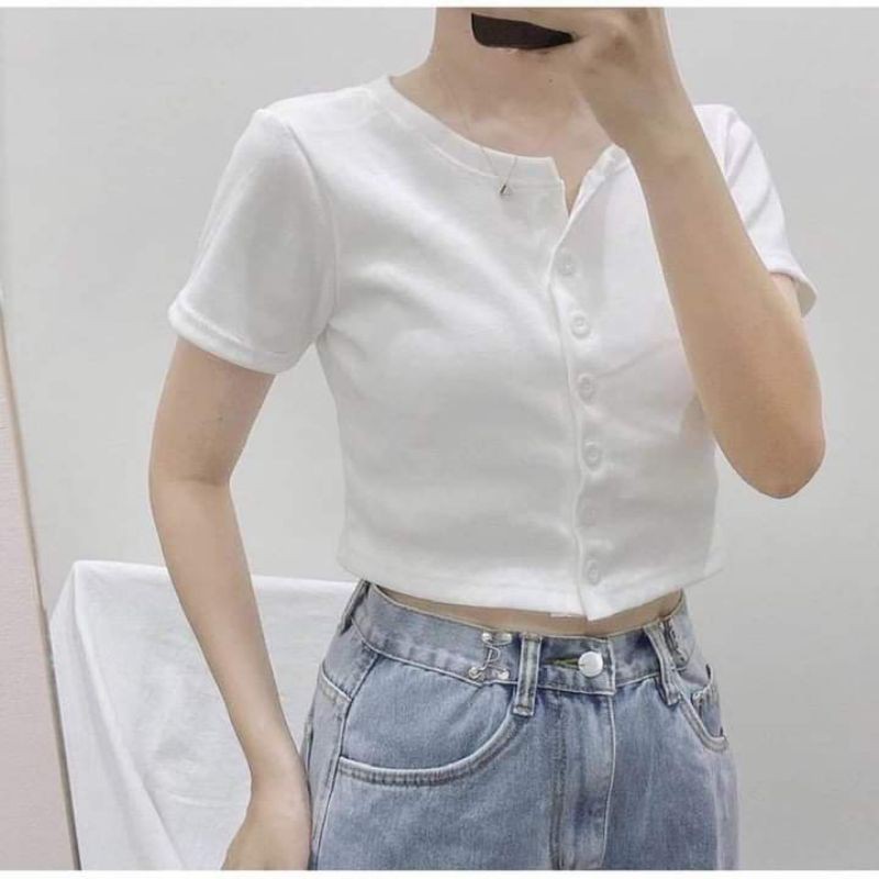 (Giảm kịch sàn) #sale áo crop top zip thun #top_1 #giá_rẻ #bán_chạy