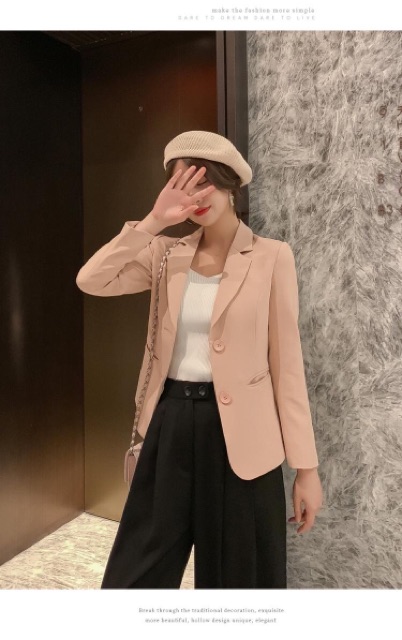 (Hàng có sẵn ) Áo blazer đẹp phong cách Hàn Quốc (áo dáng vừa, loại 2 cúc ngoài) | BigBuy360 - bigbuy360.vn