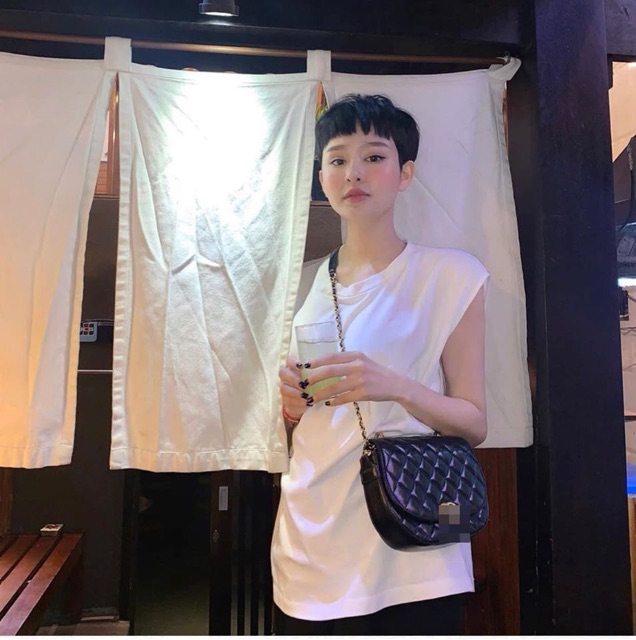 Áo phông nữ cánh dơi sát nách chất cotton