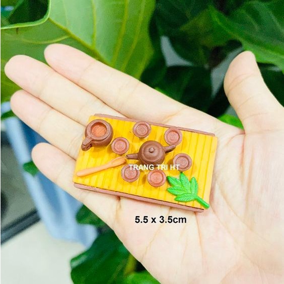 Mô hình bàn trà đạo trang trí nhà búp bê