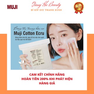 BÔNG TẨY TRANG HỮU CƠ MUJI COTTON NHẬT BẢN 180 MIẾNG