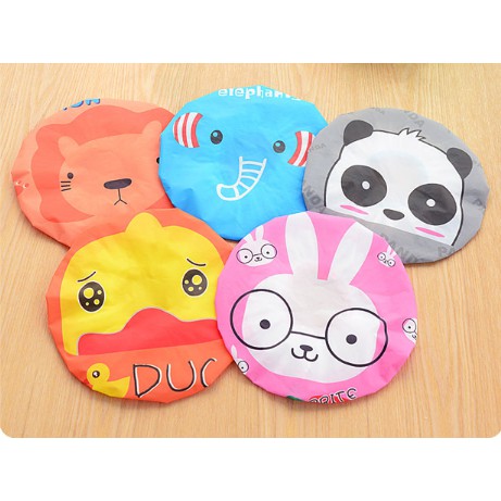 ⚡ Supre Hot ⚡ Mũ Tắm Trùm Đầu In Hình Cute - Mũ Trùm Đầu Khi Tắm Chống Nước Tiện Dụng ( Nhiều Hình )