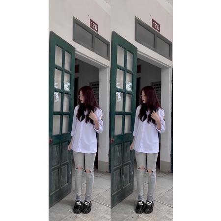 QUẦN JEANS RÁCH GỐI GƠN PHỐ