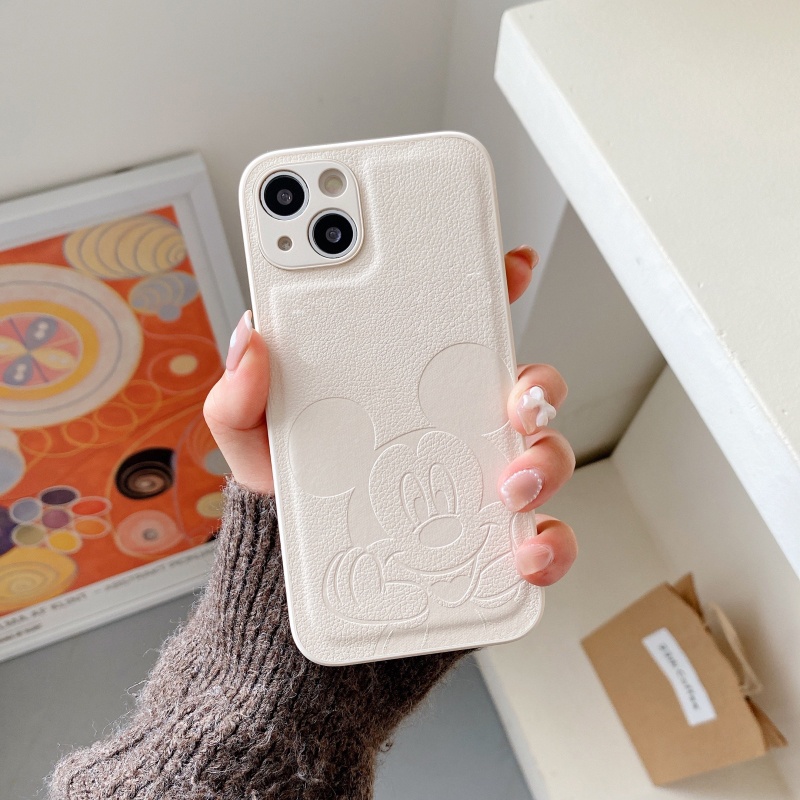 Ốp Điện Thoại Hình Chuột Dễ Thương Có Đệm Khí Chống Sốc Cho iPhone 14 13 12 11 Pro Max XS XR X 8 7 6 6S Plus + SE 2020