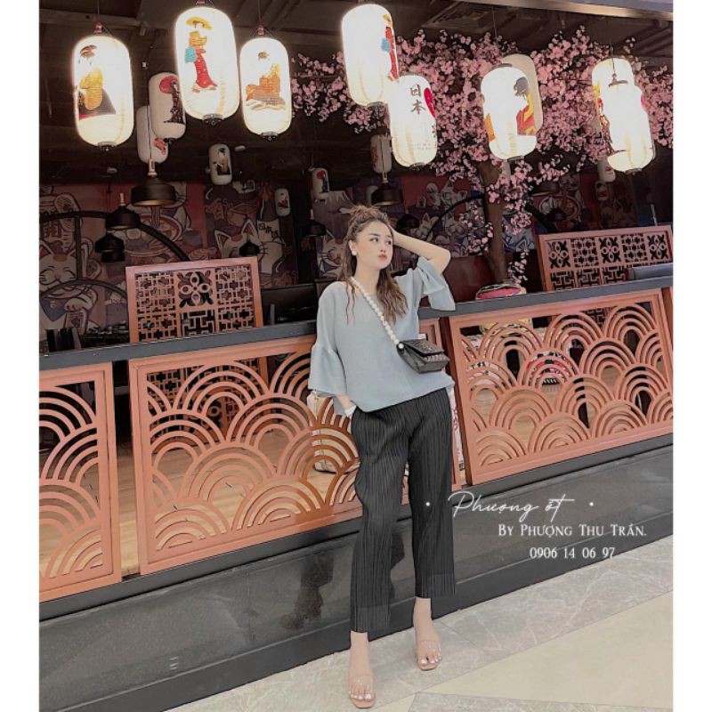 Quần nhăn dập ly ống sớ hàng QCL1