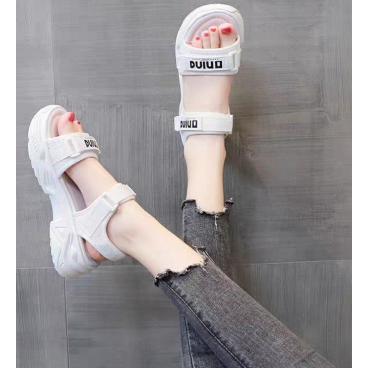 Dép sandal nữ nâng đế quai ngang thịnh hành mã HV 100