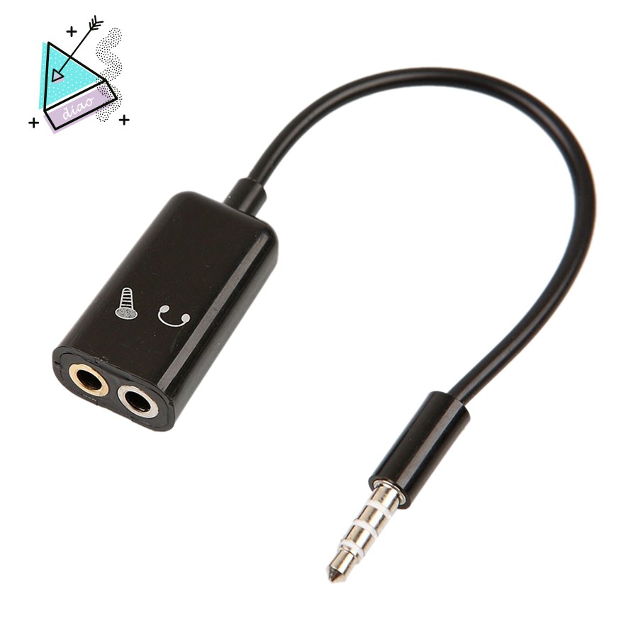 Dây cáp chia cổng âm thanh 3.5mm có Mic