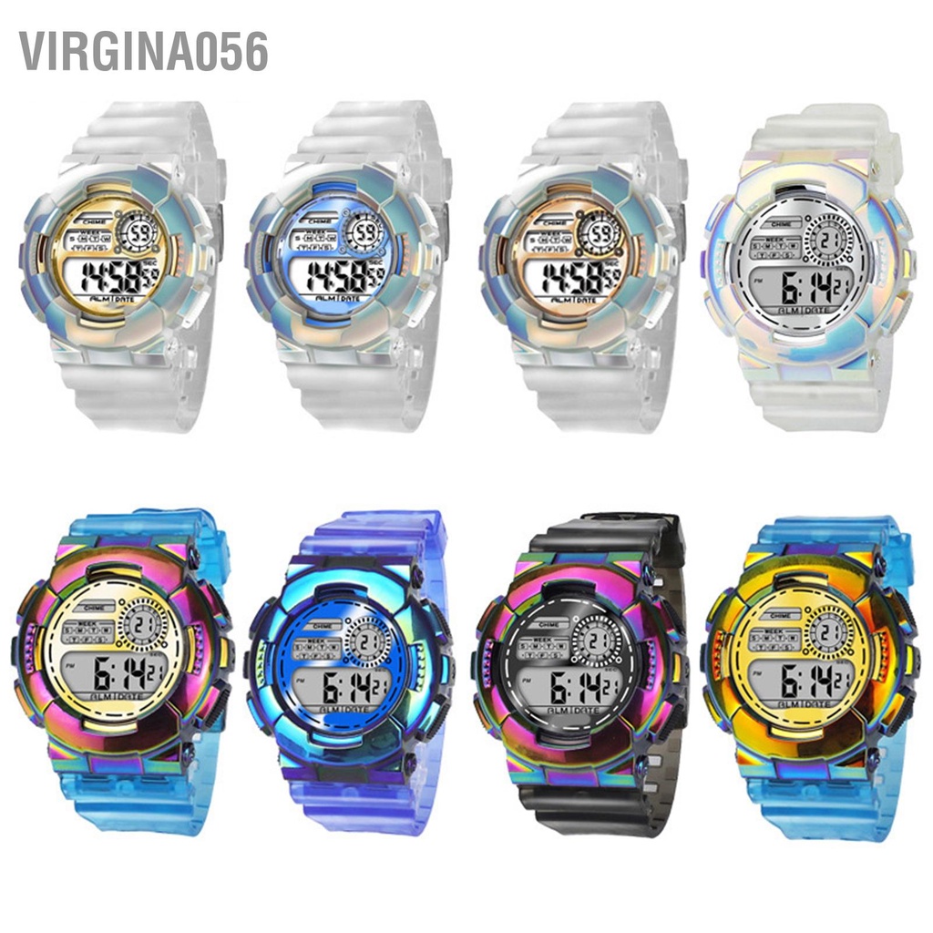 Đồng Hồ LED Thể Thao Điện Tử Đa Năng Chống Nước Trong Suốt Trọng Lượng Nhẹ Cho Nam Nữ