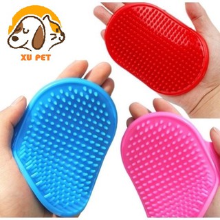 Găng Tay Tắm Và Mát Xa Cho Chó Mèo Bằng Silicon Hình Bầu Dục