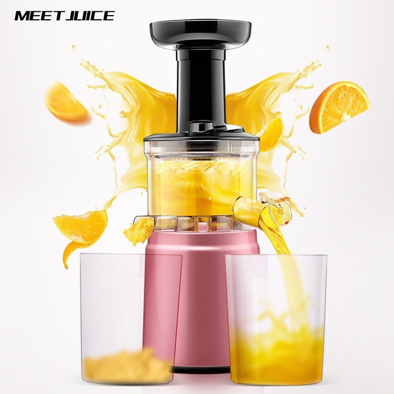 Máy ép chậm MEET JUICE, Máy ép trái cây- Vắt kiệt bã công suất 150W - Tặng 2 cốc đựng nước - Bảo hành 12 tháng