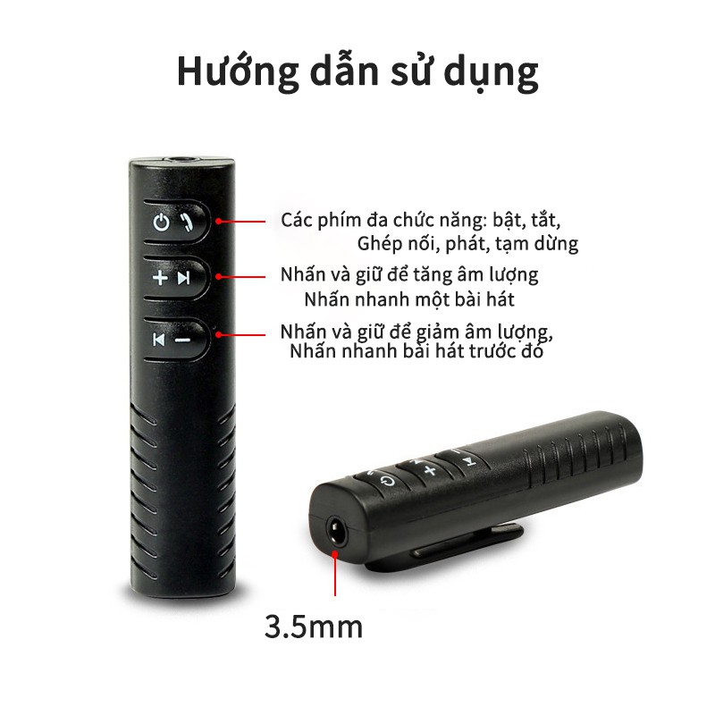 Bộ thu tín hiệu âm thanh không dây kết nối Bluetooth 3.5mm BT450 AUX cho xe hơi SUNhai