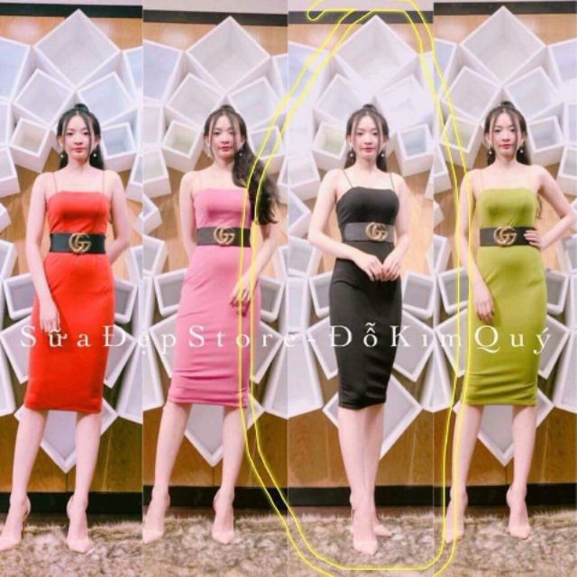 đầm body cúp nguc dây
