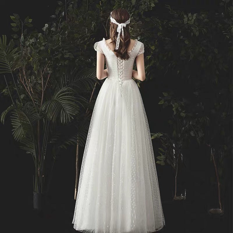 bán hàng trực tiếp tại nhà máyNgười nổi tiếng trên InternetVáy cưới nhẹ mới 2020 cô dâu trắng đơn giản và khí11