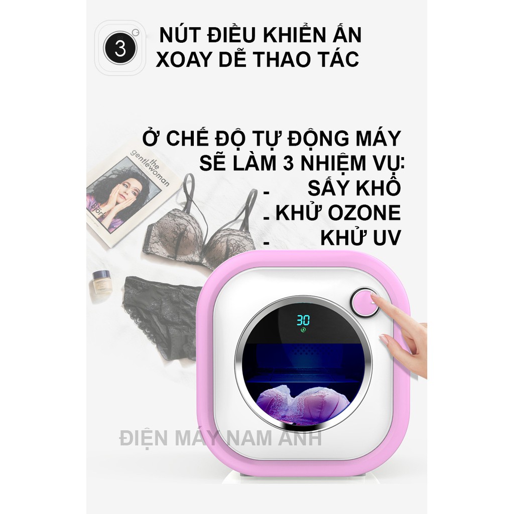 Máy sấy tiệt trùng Ozone, UV đa năng, sấy khô, tiệt trùng quần áo, khăn, đồ lót, đồ dùng em bé
