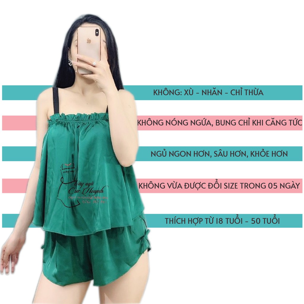 Đồ ngủ nữ sexy bigsize nữ phi lụa cao cấp 2 dây mặc nhà gợi cảm SAMSU FX02 | BigBuy360 - bigbuy360.vn